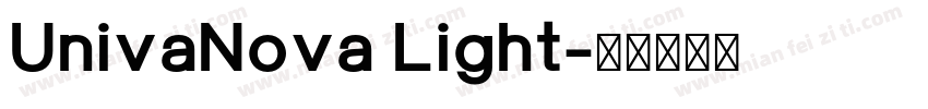 UnivaNova Light字体转换